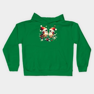 Christmas Birds Kids Hoodie